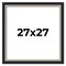 Square Embellished Black Picture Frame - UV Acrylic, Foam Board Backing, Hanging Hardware